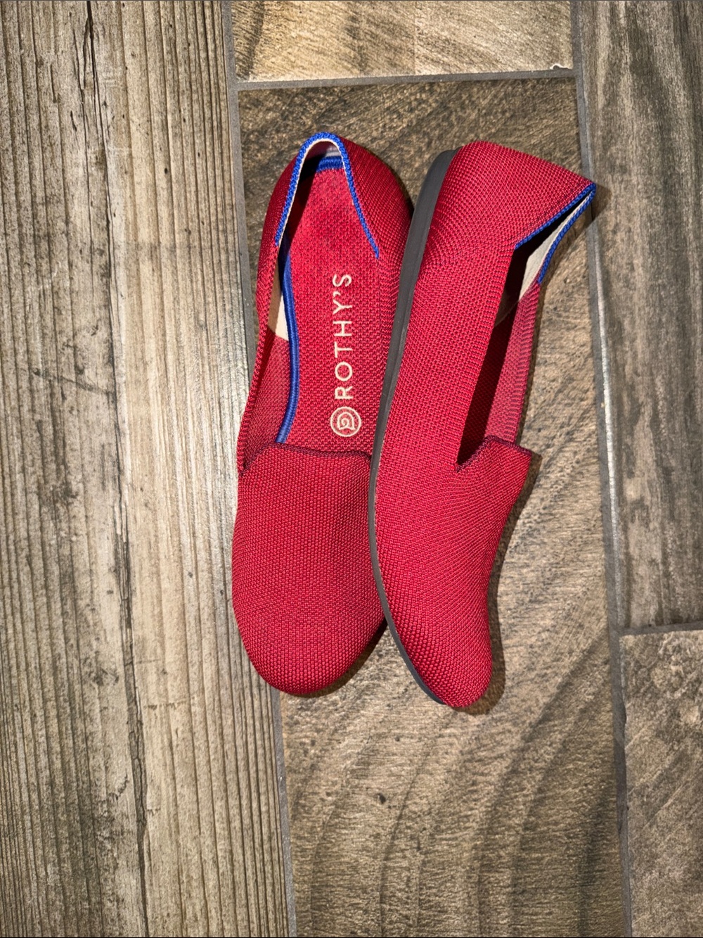 Rothy's Red Slip-On Knit Flats - Picture 2 of 3